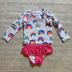 Tucker & tate rainbow and polka dot tankini. 9 months
